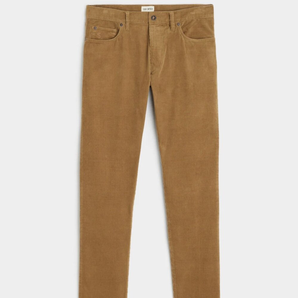 Todd Snyder 33x32 Slim Fit 5-Pocket Corduroy Pant Men Tan